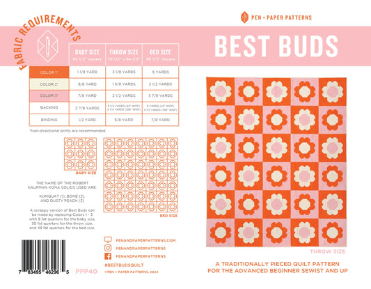 Best Buds Quilt Pattern (Paper) by Pen + Paper Patterns