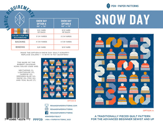 Snow Day (Paper) Pattern by Pen + Paper Patterns
