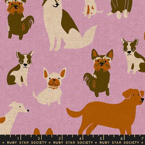 Ruby Star Society Dog Park Canvas Linen Macaron