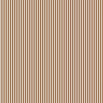 Evenly spaced vertical brown and ivory stripes create a simple, repetitive design on 100% cotton Riley Blake Designs-1/8in Stripe on Ivory Teddy Bear # C505R-TEDDYBEAR fabric.