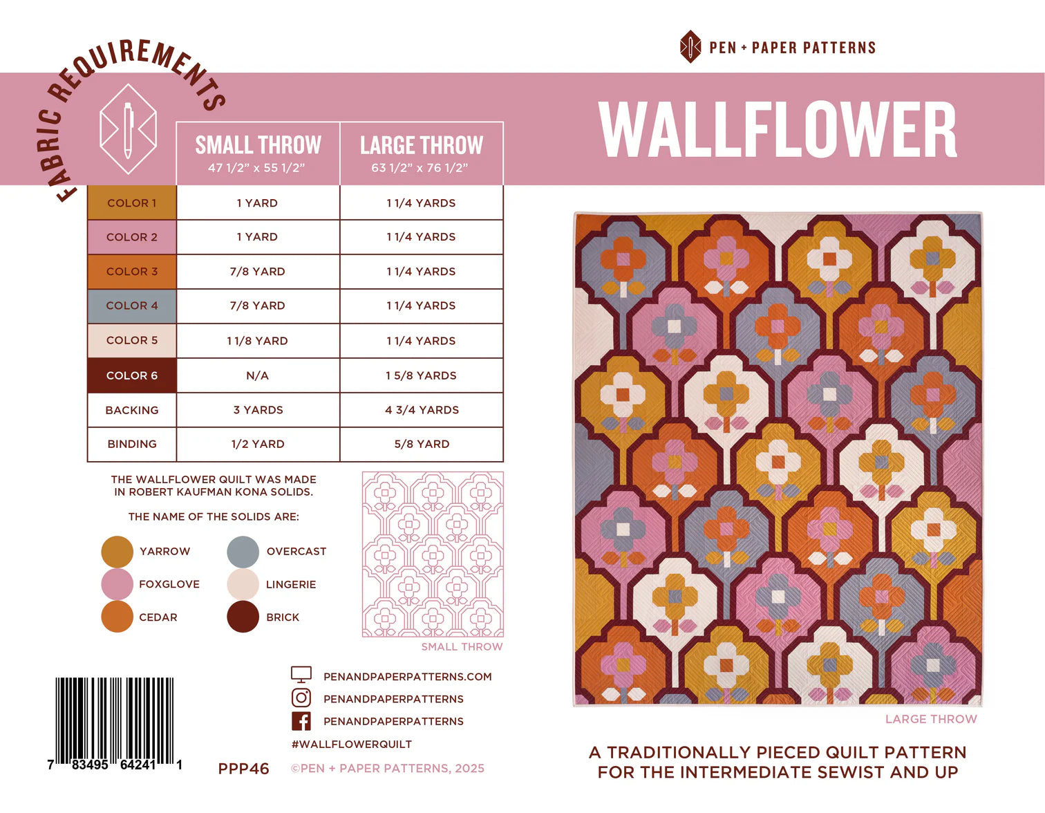 Wallflower (Paper) Pattern by Pen + Paper Patterns – Golden Girls ...