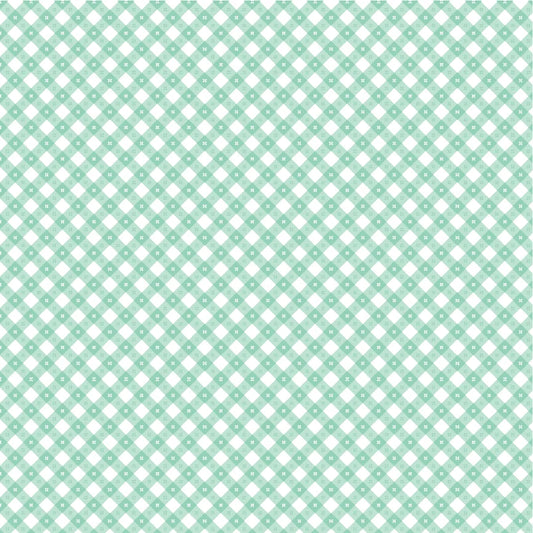 Poppie Cotton Gingham Picnic in Cool Pool Mint