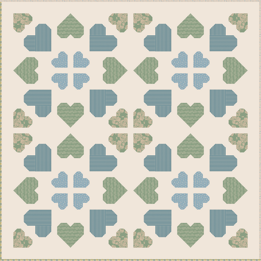 Lovelace Quilt Pattern in Square Throw Size-Evolve Fabric